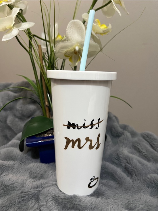 kate spade Other - kate spade White Acrylic Bridal Tumbler NWOT